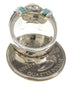 Turquoise And Jet Southwest Jewelry Ring Size 5-1/4 BW62788